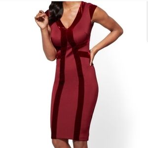 New York & Company Violet Red Dress